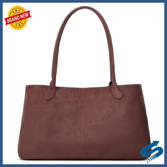 Large Capacity Faux Suede Shoulder Bag Hobo Tote Handbag Satchel Purse - Picture 4 of 8